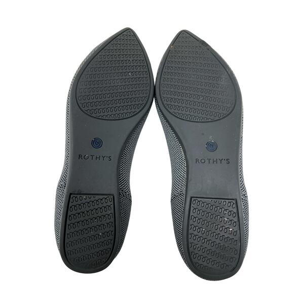 Rothy's Gray Pointed Toe Washable Flats 6.5 - Picture 6 of 7
